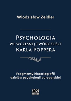 The cover of the book titled: Psychologia we wczesnej twórczości Karla Poppera