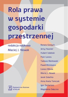 The cover of the book titled: Rola prawa w systemie gospodarki przestrzennej