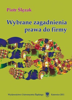 The cover of the book titled: Wybrane zagadnienia prawa do firmy