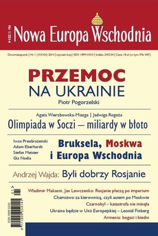 The cover of the book titled: Nowa Europa Wschodnia 1/2014. Przemoc na Ukrainie
