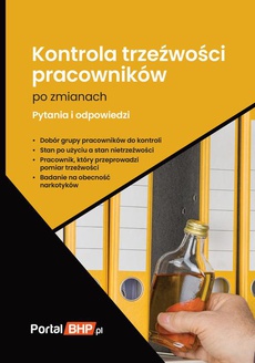 The cover of the book titled: Kontrola trzeźwości pracowników po zmianach