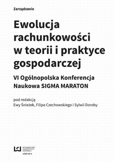 The cover of the book titled: Ewolucja rachunkowości w teorii i praktyce gospodarczej