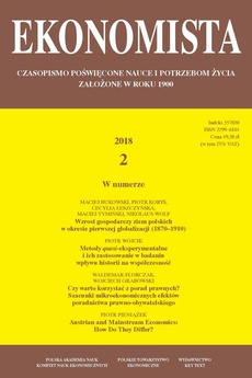 The cover of the book titled: Ekonomista 2018 nr 2