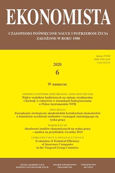 The cover of the book titled: Ekonomista 2020 nr 6