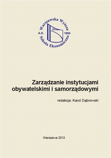The cover of the book titled: Zarządzanie organizacjami obywatelskimi i samorządowymi