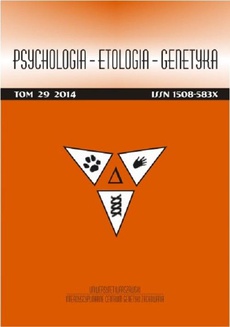 The cover of the book titled: Psychologia-Etologia-Genetyka nr 29/2014
