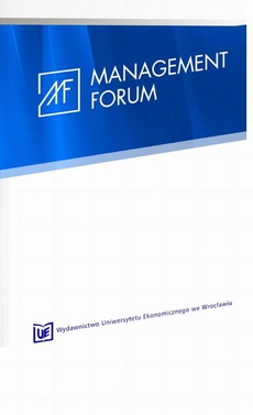 The cover of the book titled: Management Forum, nr. 1, vol. 4