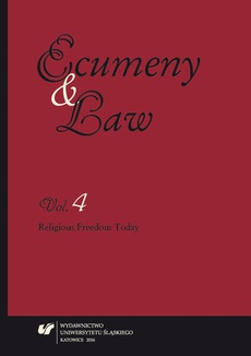 The cover of the book titled: „Ecumeny and Law” 2016. Vol. 4