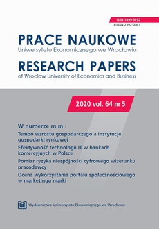 The cover of the book titled: Prace Naukowe Uniwersytetu Ekonomicznego we Wrocławiu 64/5