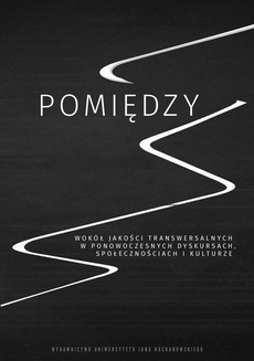 The cover of the book titled: Pomiędzy. Wokół jakości transwersalnych w ponowoczesnych dyskursach, społecznościach i kulturze