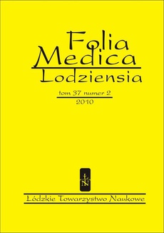 The cover of the book titled: Folia Medica Lodziensia t. 37 z. 2/2010