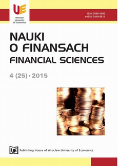 The cover of the book titled: Nauki o Finansach 4(25)