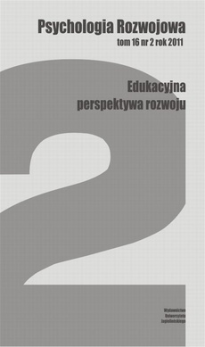 The cover of the book titled: Psychologia Rozwojowa, tom 16 nr 2 rok 2011