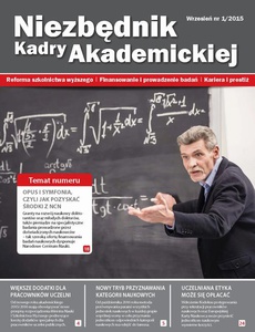 The cover of the book titled: Niezbędnik Kadry Akademickiej, nr 1/2015