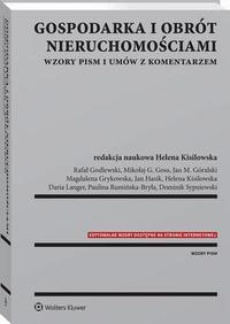 The cover of the book titled: Gospodarka i obrót nieruchomościami. Wzory pism i umów z komentarzem