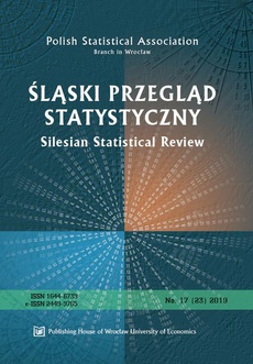 Обкладинка книги з назвою:Śląski Przegląd Statystyczny 17(23) 2019
