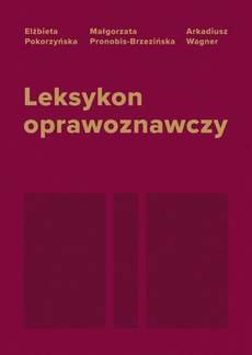 The cover of the book titled: Leksykon oprawoznawczy