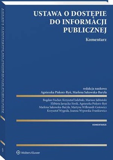The cover of the book titled: Ustawa o dostępie do informacji publicznej. Komentarz