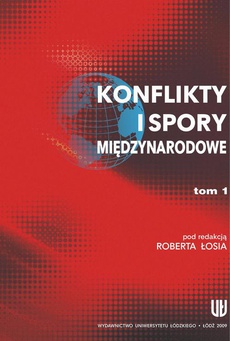 The cover of the book titled: Konflikty i spory międzynarodowe, t. 1