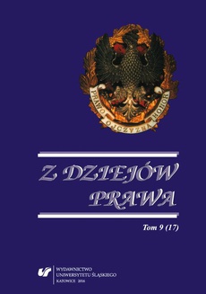 Обложка книги под заглавием:Z Dziejów Prawa. T. 9 (17)