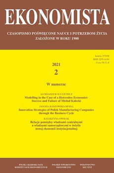 The cover of the book titled: Ekonomista 2021 nr 2