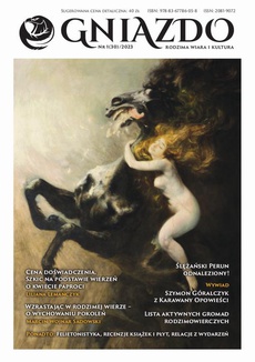 The cover of the book titled: Gniazdo. Rodzima wiara i kultura. Nr 1(30)/2023