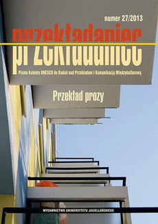 The cover of the book titled: Przekład prozy. Przekładaniec, nr 27