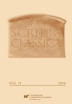 The cover of the book titled: Scripta Classica. Vol. 11