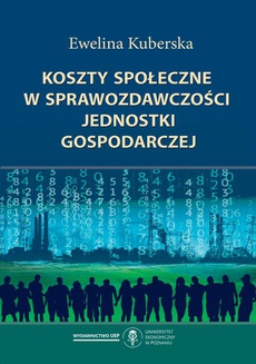 Обложка книги под заглавием:Koszty społeczne w sprawozdawczości jednostki gospodarczej