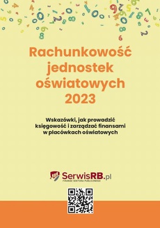 The cover of the book titled: Rachunkowość jednostek oświatowych 2023