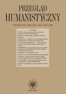 Okładka książki o tytule: Przegląd Humanistyczny 2025/3 (490)