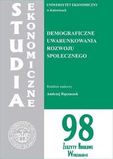 The cover of the book titled: Demograficzne uwarunkowania rozwoju społecznego. SE 98