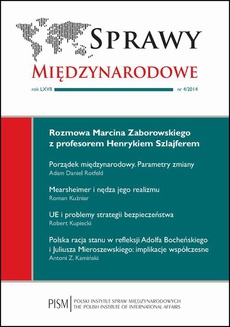 Sprawy Międzynarodowe 4 2014 Dylematy państwa status quo Nowa kwestia niemiecka w Europie