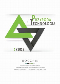The cover of the book titled: Przyroda i Technologia. Rocznik Wydziału Politechnicznego Państwowej Wyższej Szkoły Zawodowej im. prof. Edwarda F. Szczepanika w Suwałkach
