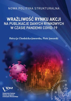 Okładka książki o tytule: Wrażliwość rynku akcji na publikacje danych rynkowych w czasie pandemii COVID-19