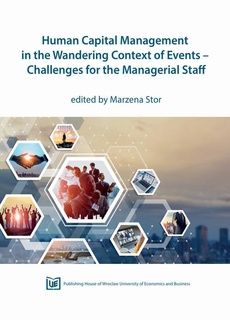 Okładka książki o tytule: Human Capital Management in the Wandering Context of Events – Challenges for the Managerial Staff