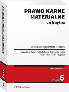 The cover of the book titled: Prawo karne materialne. Część ogólna