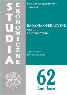 Обкладинка книги з назвою:Badania operacyjne. Metody i zastosowania. SE 62
