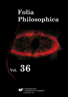 The cover of the book titled: Folia Philosophica. Vol. 36