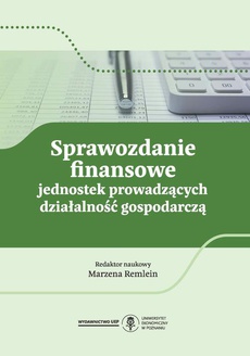 The cover of the book titled: Sprawozdanie finansowe jednostek prowadzących działalność gospodarczą
