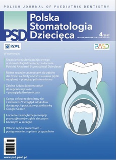 The cover of the book titled: Polska Stomatologia Dziecięca 4/2017