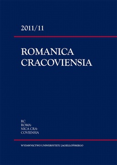 The cover of the book titled: Romanica Cracoviensia 2011/11
