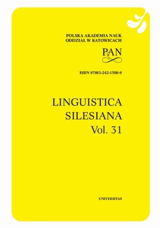 Okładka książki o tytule: Linguistica Silesiana, vol. 31