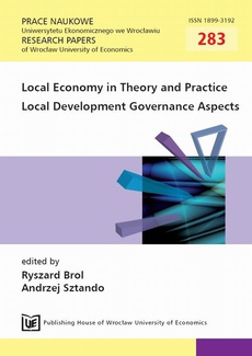 The cover of the book titled: Local Economy in Theory and Practice Local Development Governance Aspects. PN 283