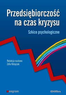 Обложка книги под заглавием:Przedsiębiorczość na czas kryzysu. Szkice psychologiczne
