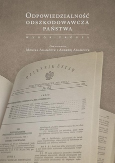 Обкладинка книги з назвою:Odpowiedzialność odszkodowawcza państwa. Wybór źródeł
