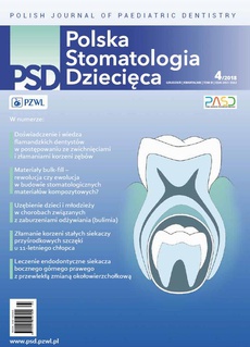 The cover of the book titled: Polska Stomatologia Dziecięca 4/2018