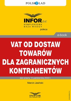 The cover of the book titled: VAT od dostaw towarów dla zagranicznych podatników
