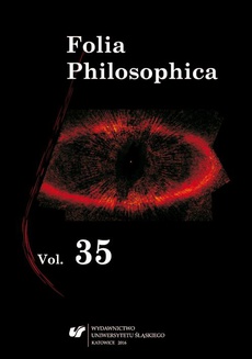The cover of the book titled: Folia Philosophica. Vol. 35