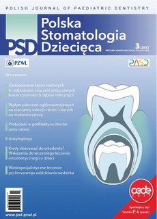 The cover of the book titled: Polska Stomatologia Dziecięca 3/2017